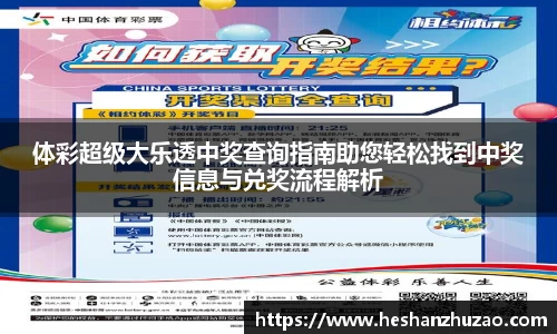 体彩超级大乐透中奖查询指南助您轻松找到中奖信息与兑奖流程解析